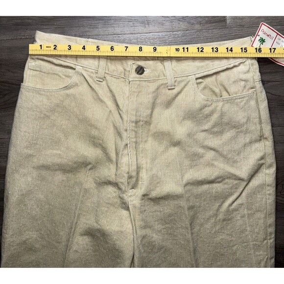 VTG 80s Palmetto’s Pants NWT Size 16 Made in USA High Rise Tapered Tan Cotton - Picture 10 of 11